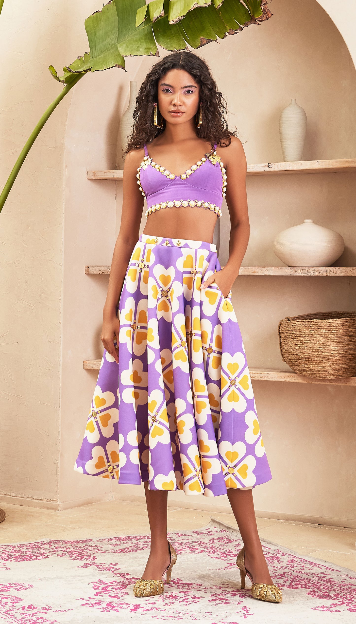 Evelyn - Lilac Skirt & Top Set