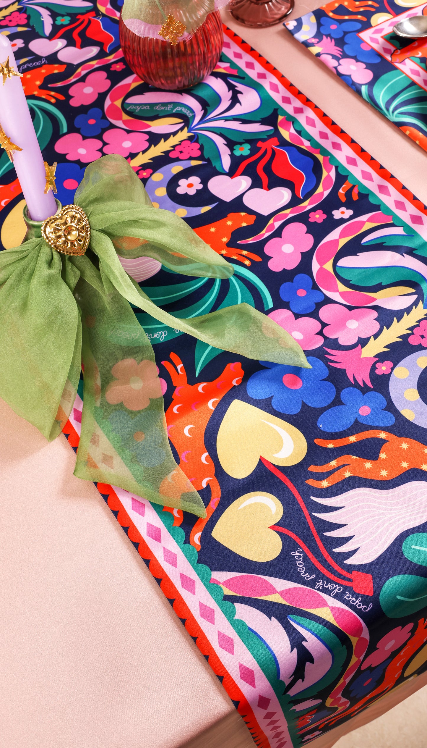 Midnight Palm Table Runner