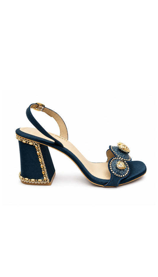 Le Macaron : Sapphire Martini Block Heels
