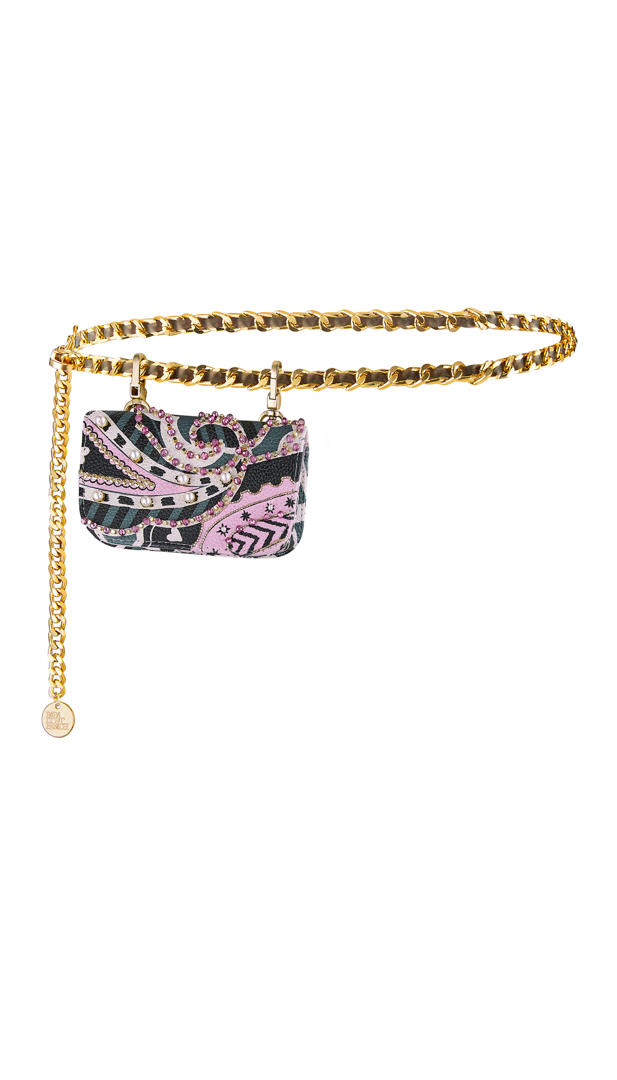 Berry Noir Chainlink: Belt Bag