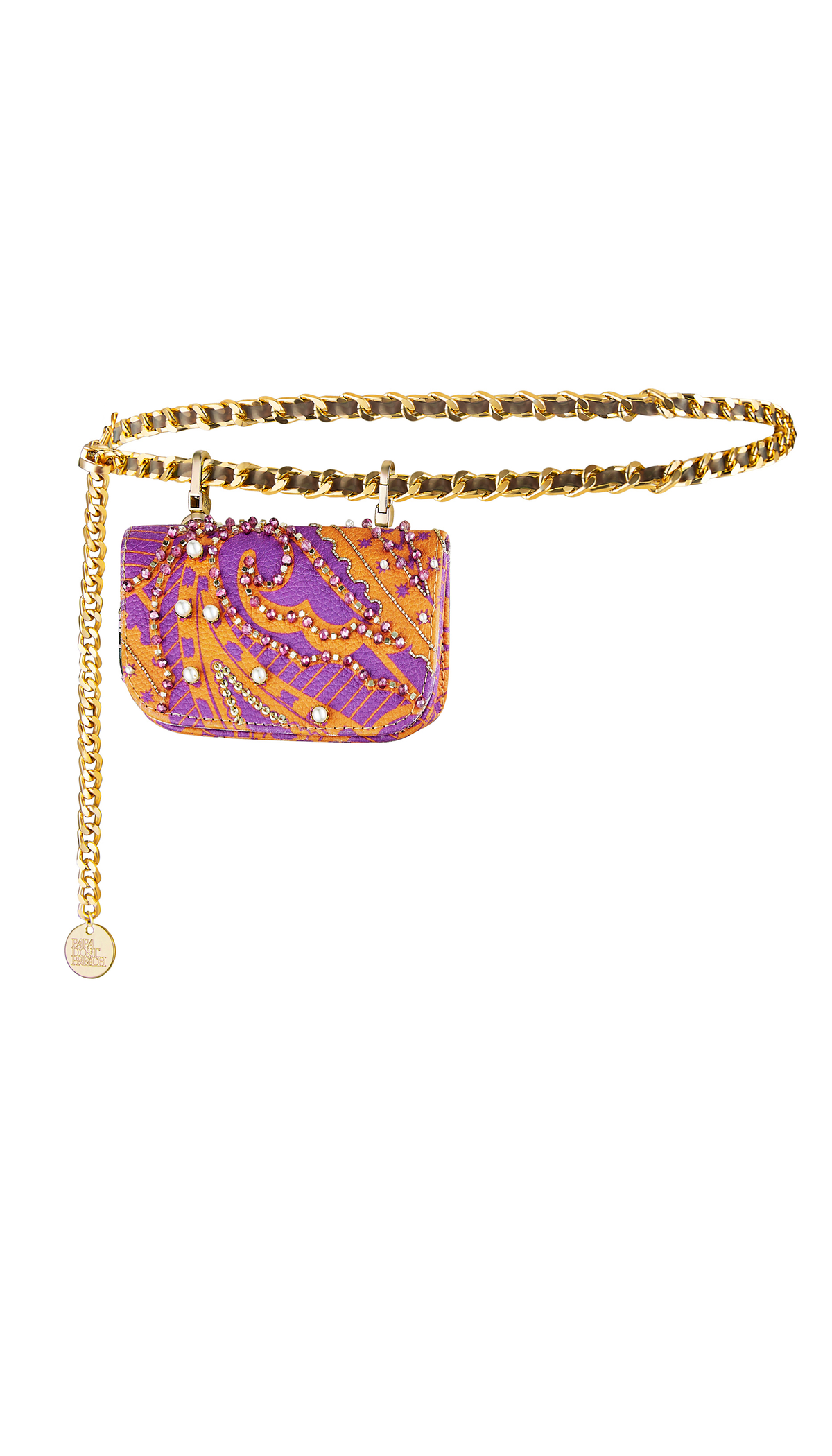 Golden Hour Paisley Chainlink: Belt Bag