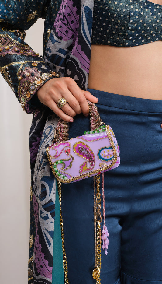 Lavender Crystal Crush Chainlink: Belt Bag