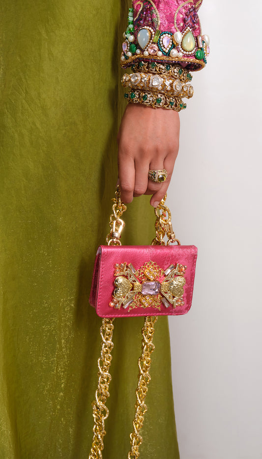 Luxe Rose Chainlink: Belt Bag