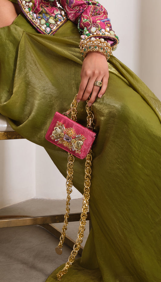 Luxe Rose Chainlink: Belt Bag