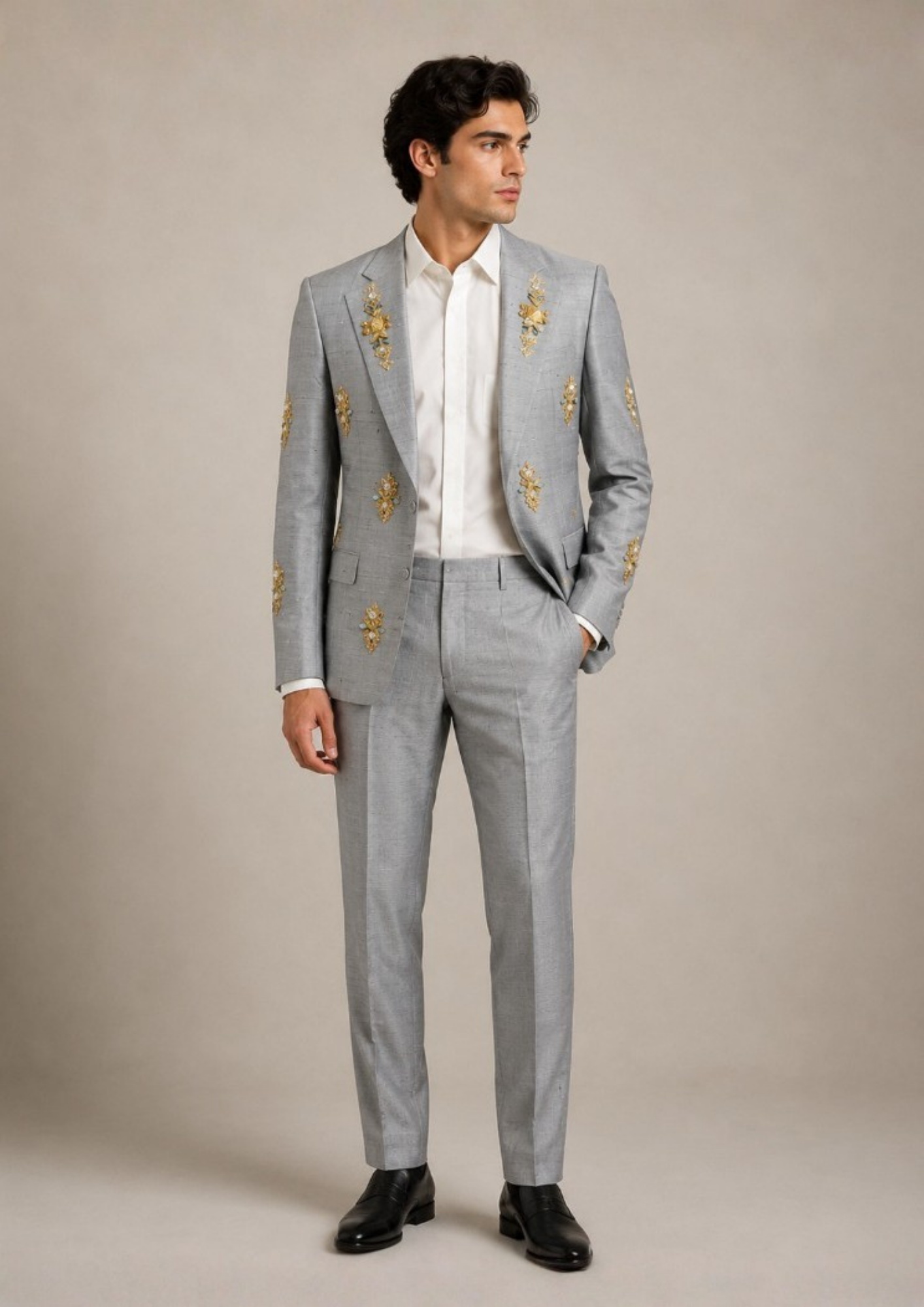 Dante - GREY BLAZER, PANT AND SHIRT SET