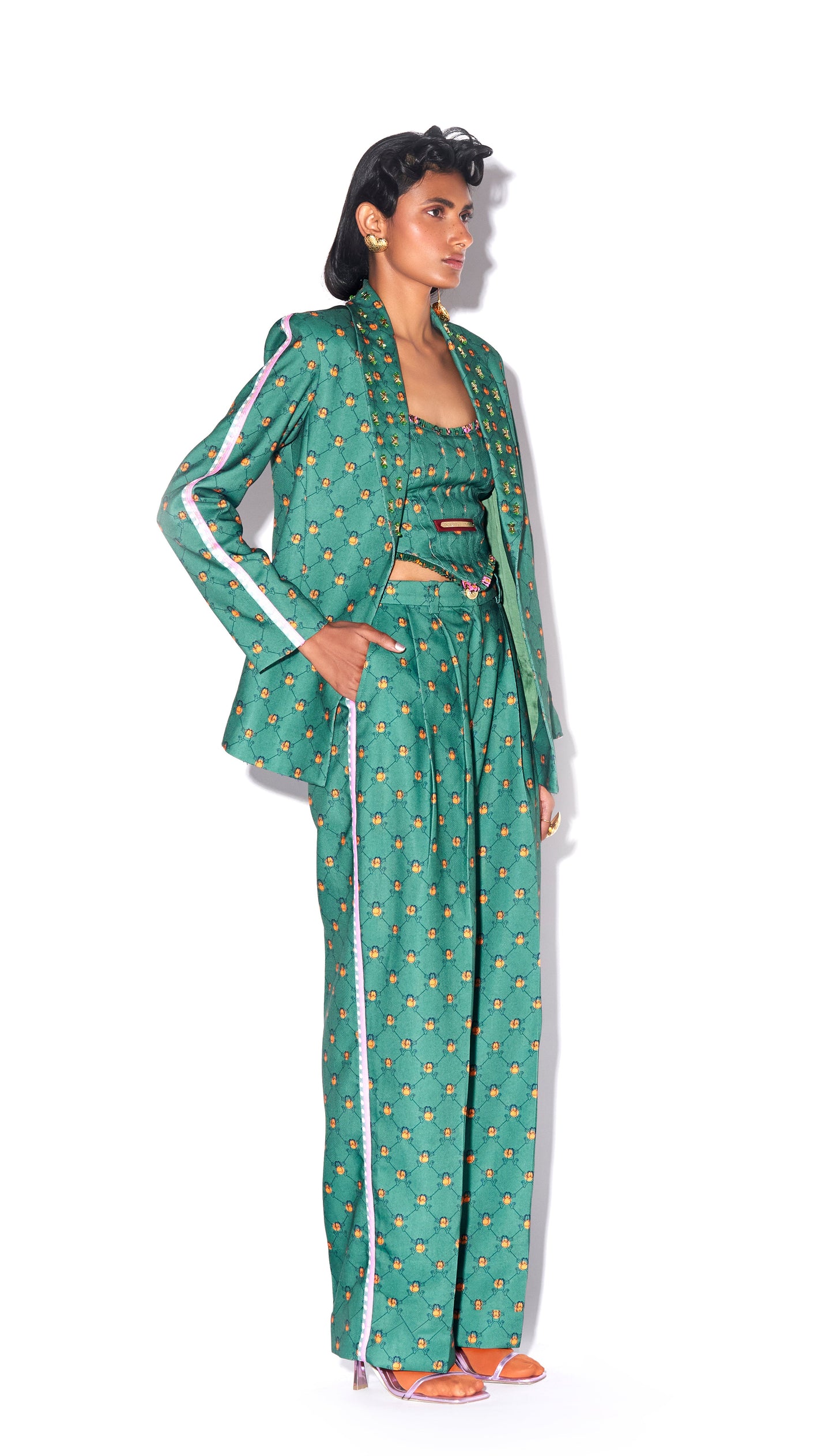 Cat-astrophe - Blazer, Corset and Pants set