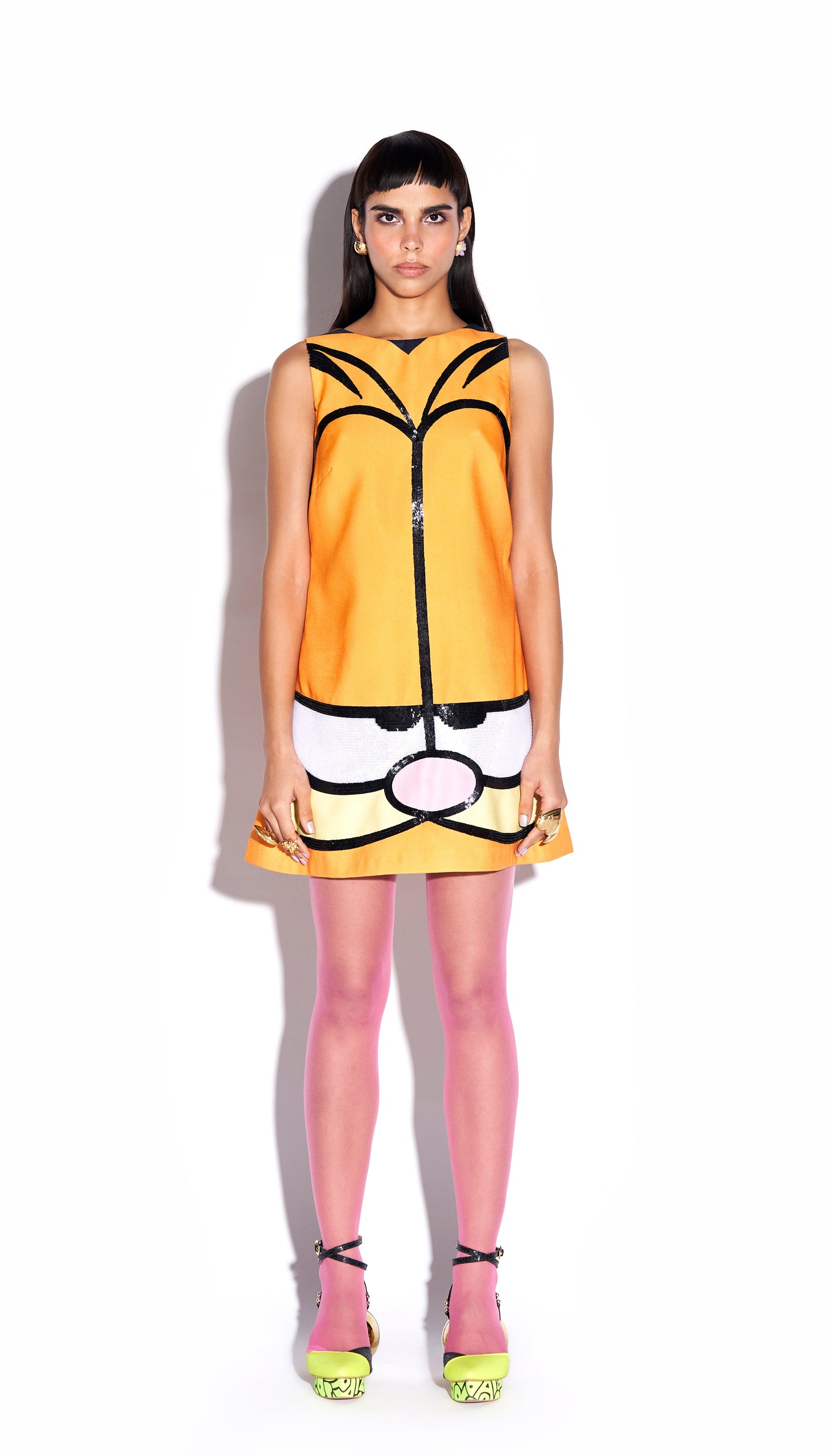 Cattitude - Orange Mod Dress