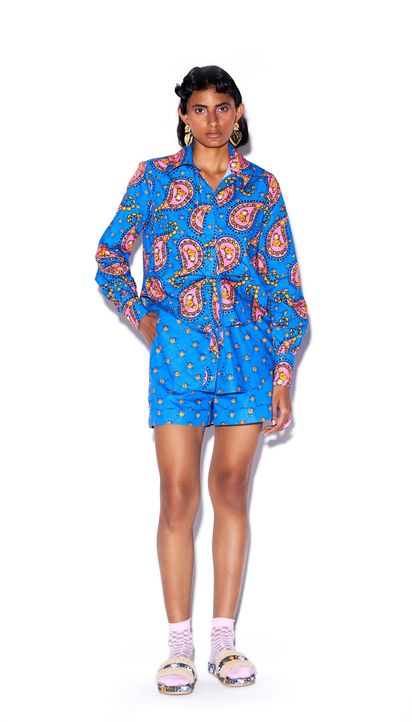 Coffee break - SET of Layered shirt + Shorts