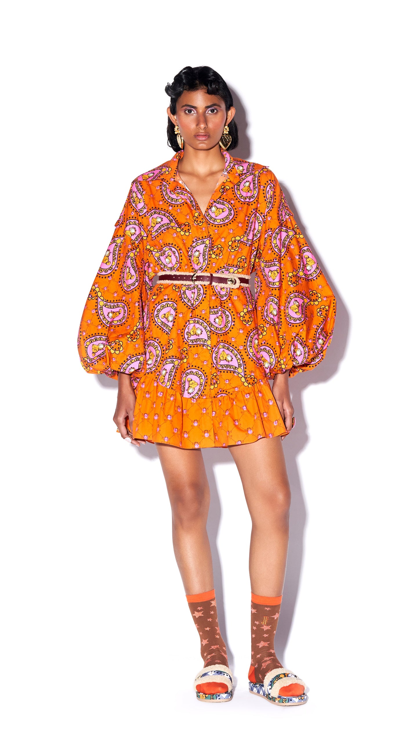 Do I look orange to you? - Paisley Shirt dress