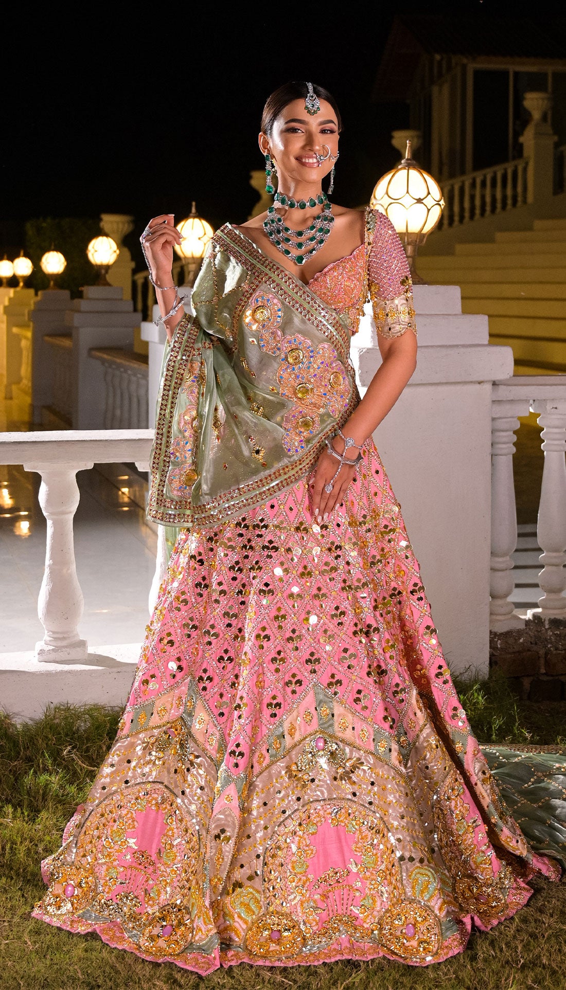 Buy Baby Pink Royal Carriage Lehenga Set Online Papa Don't Preach