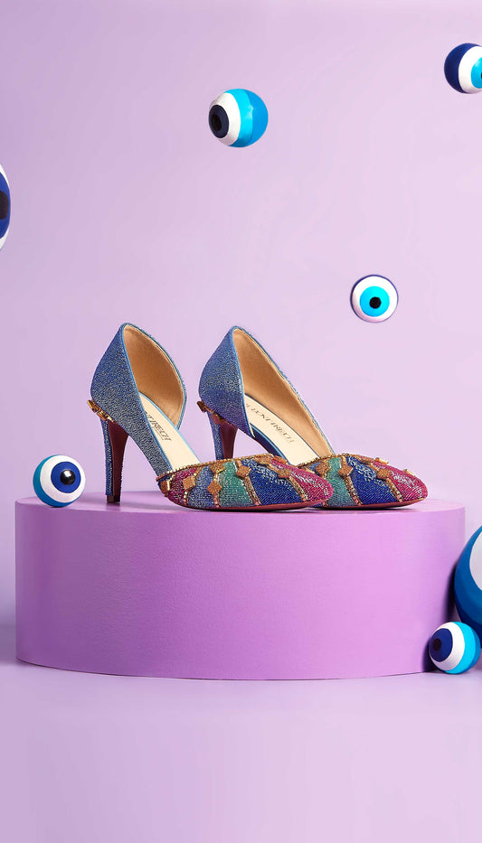 Midnight’s Babe- Multicoloured Stiletto Pumps