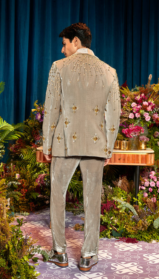 LEO - GREY BLAZER SET