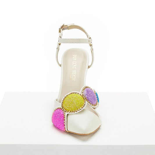 Princess Viki - White Embroidered Stiletto