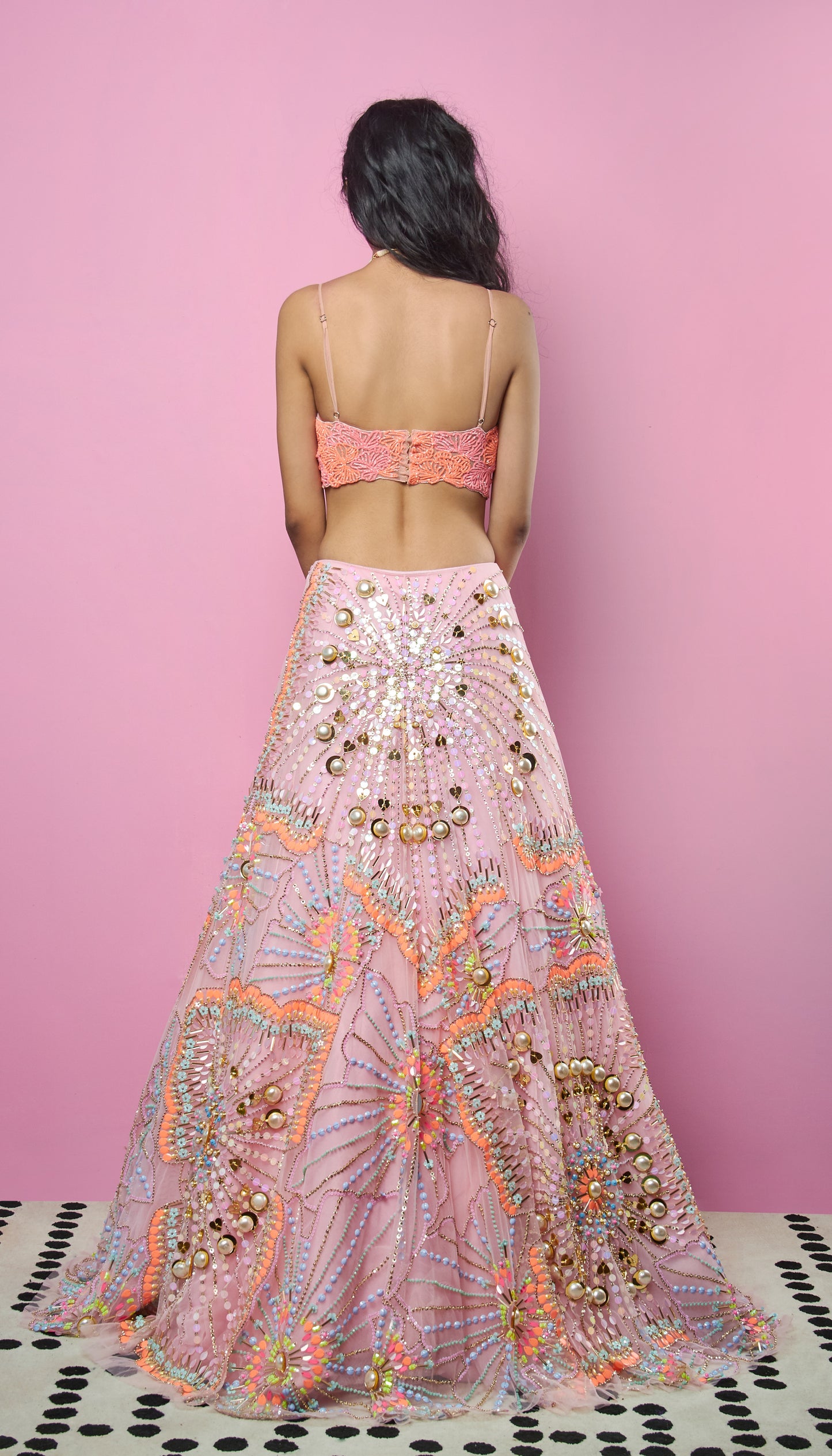 Into The light - Pink Embellished Lehenga Set