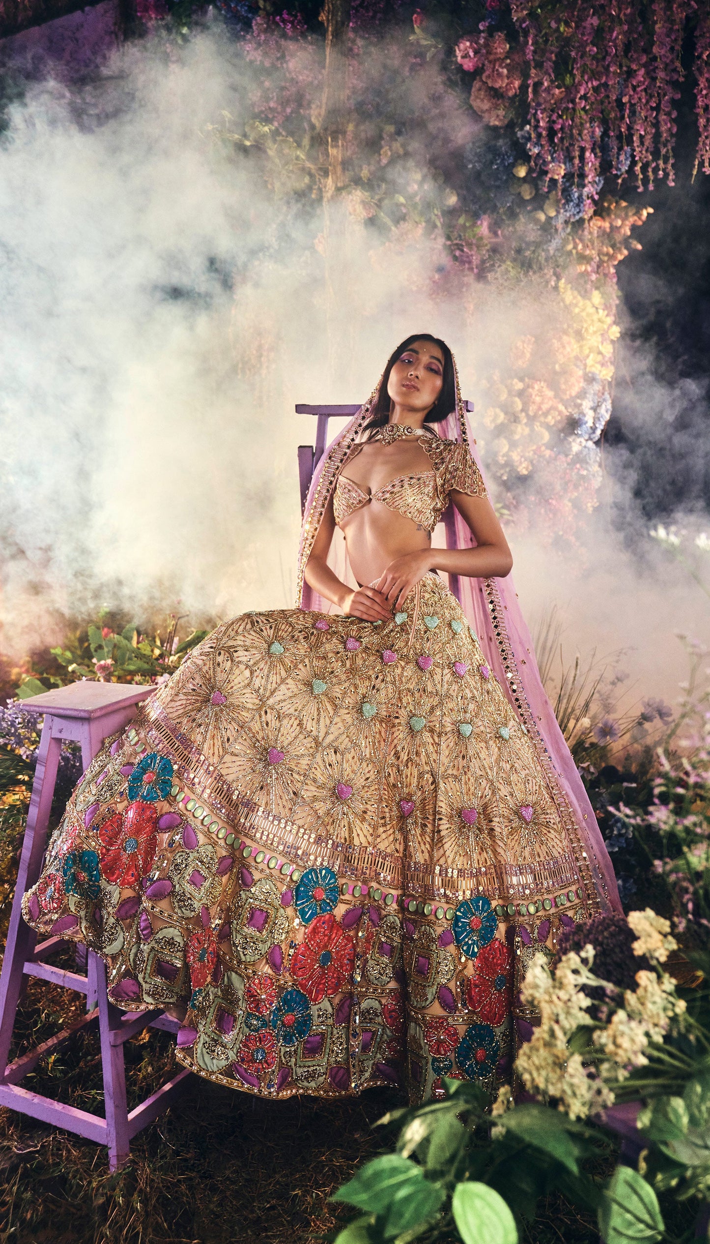 Selene - Ivory Heart Bridal Lehenga Set