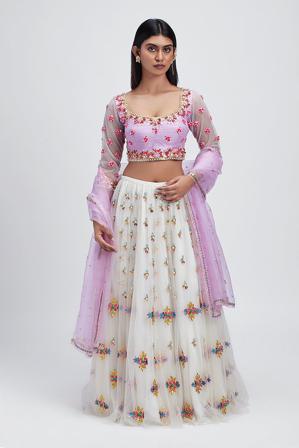 Ivory Cloud - Lehenga Set