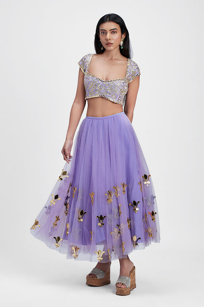 Lilac Soliloquy - Lehenga Set