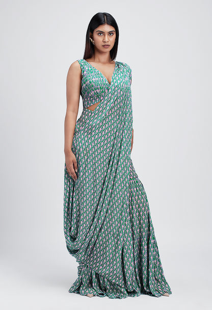 Minted Memory - Saree Set