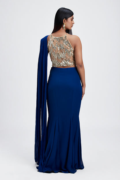 Ocean Depths - Saree set