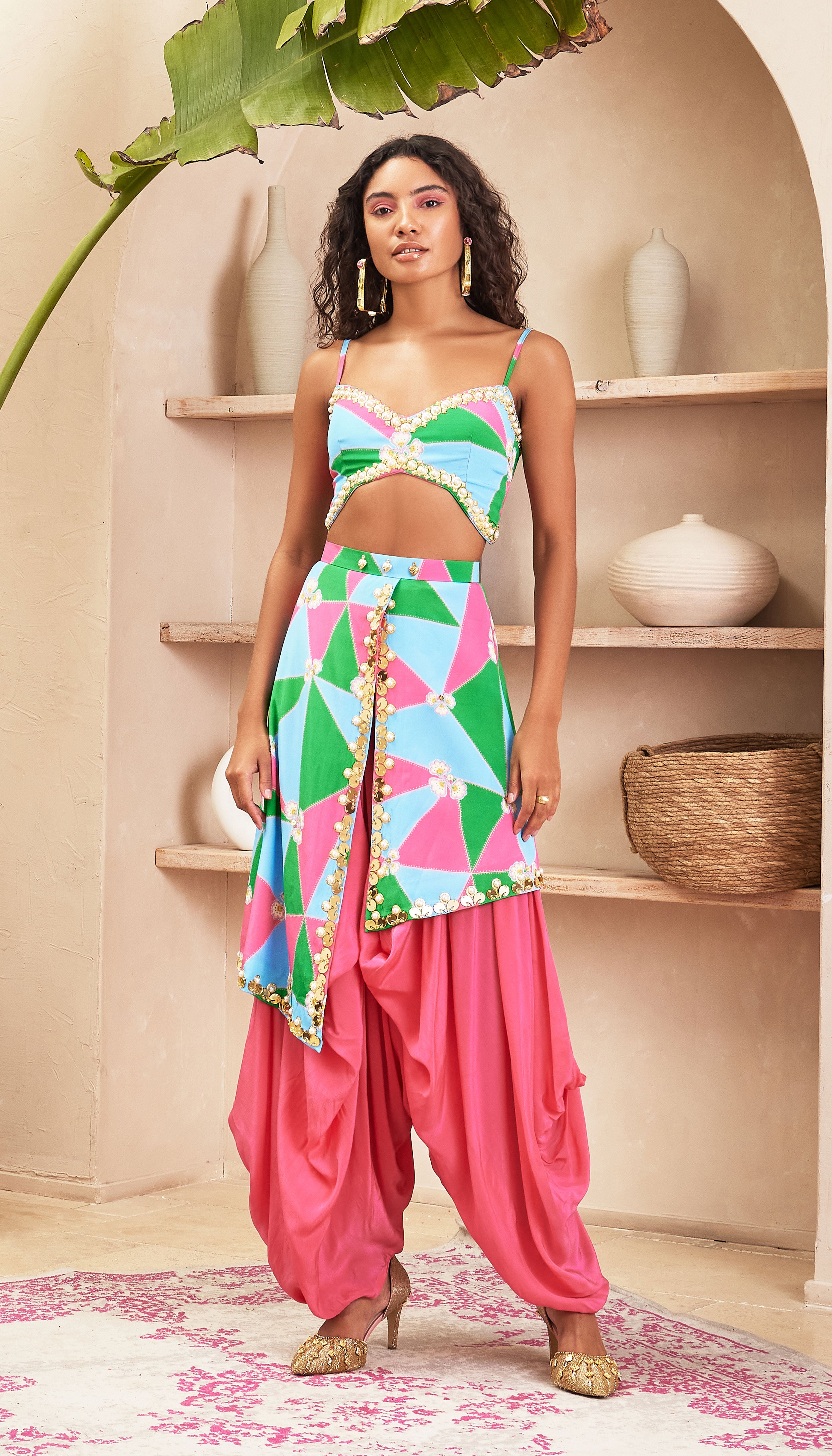 Wholesale Crop Top With Dhoti Pants – Tradyl
