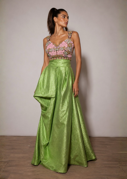 Enchanted greens - Skirt + Blouse