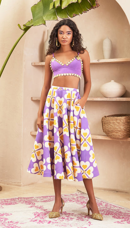 Evelyn  - Lilac Skirt & Top Set