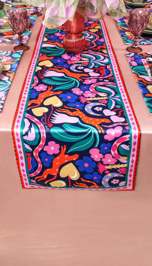 Midnight Palm Table Runner