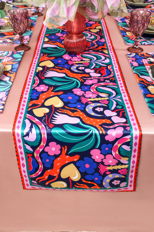 Midnight Palm Table Runner