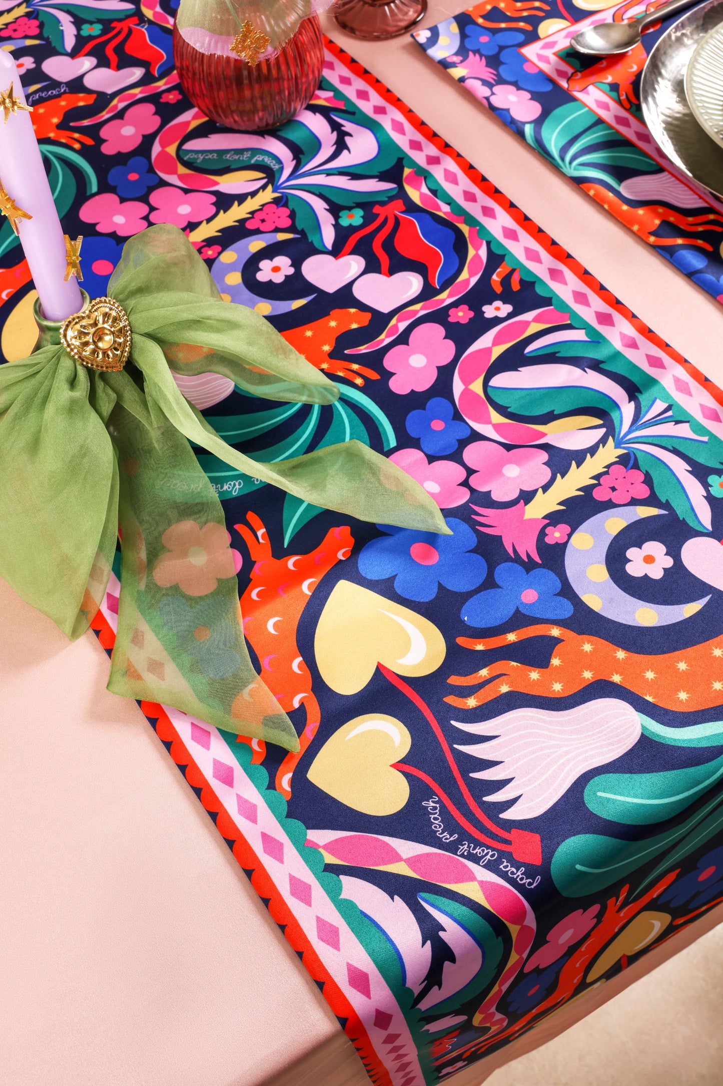 Midnight Palm Table Runner