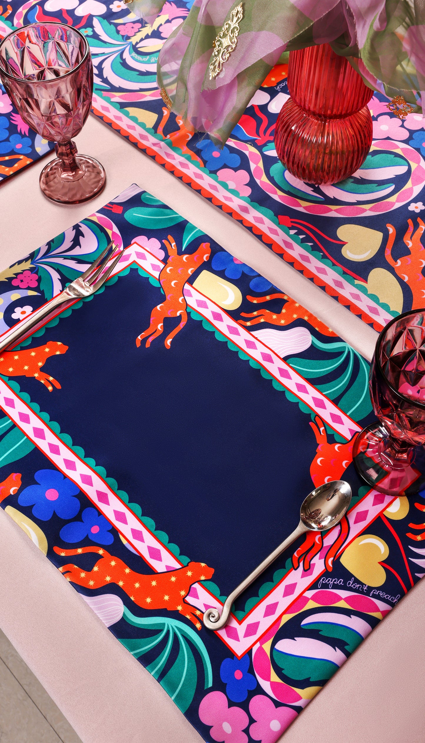 Midnight Palm Placemat