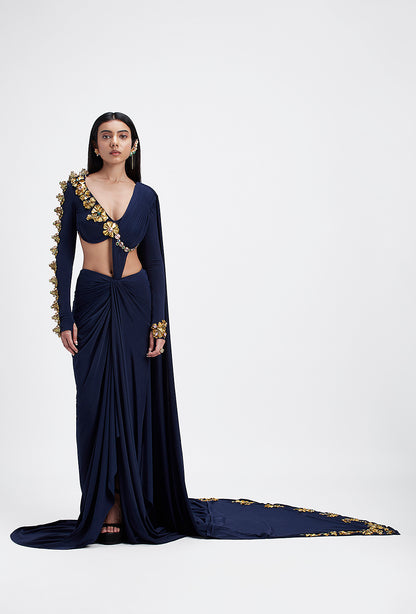 Sapphire Dusk - Saree set