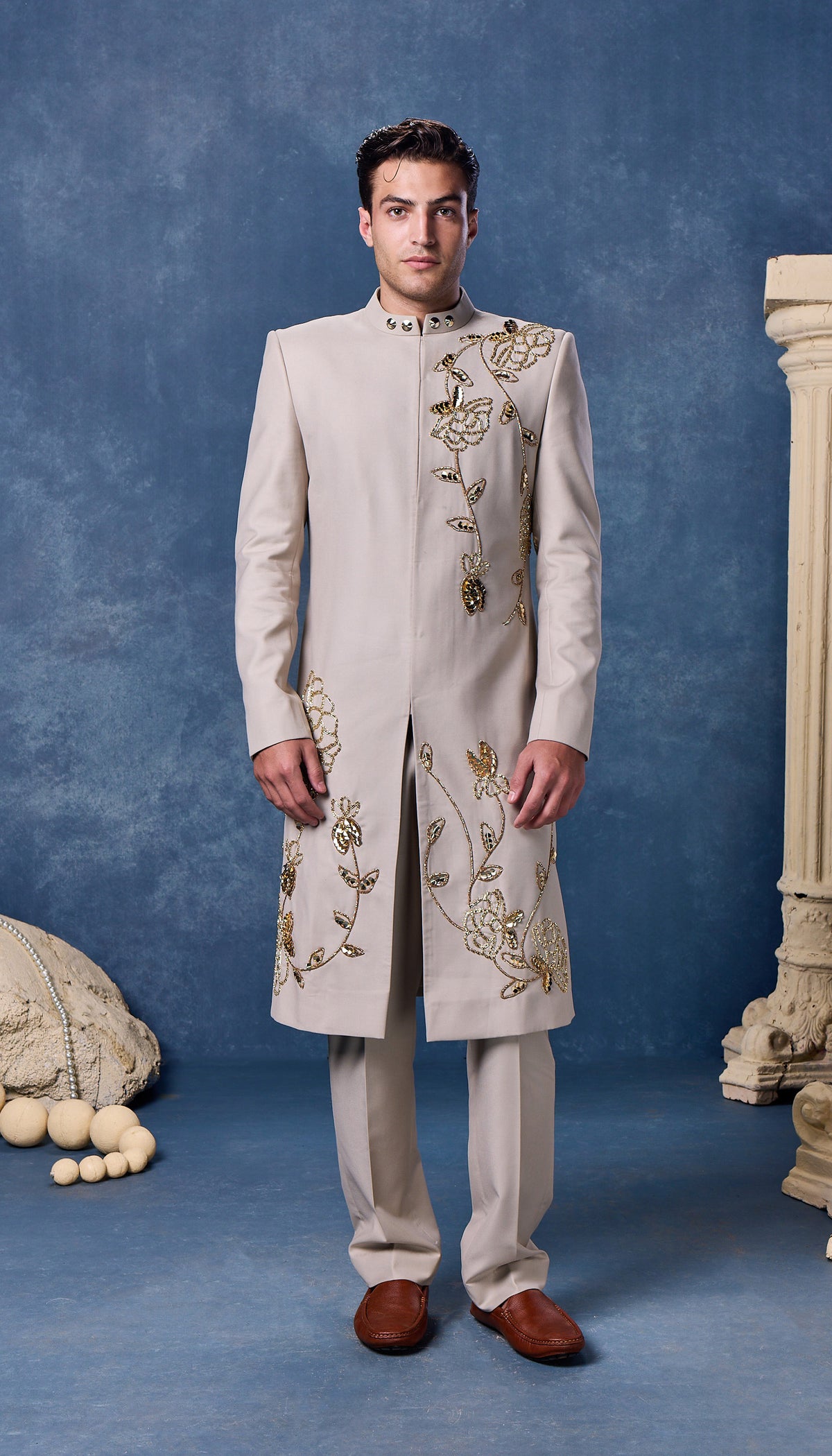 Royal Beige - Sherwani Set