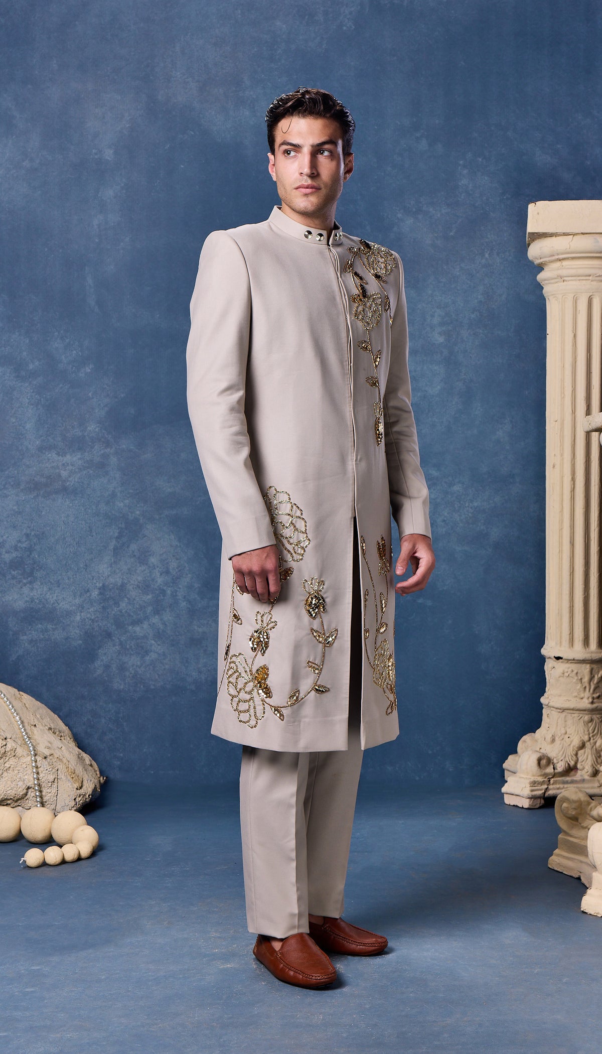 Royal Beige - Sherwani Set