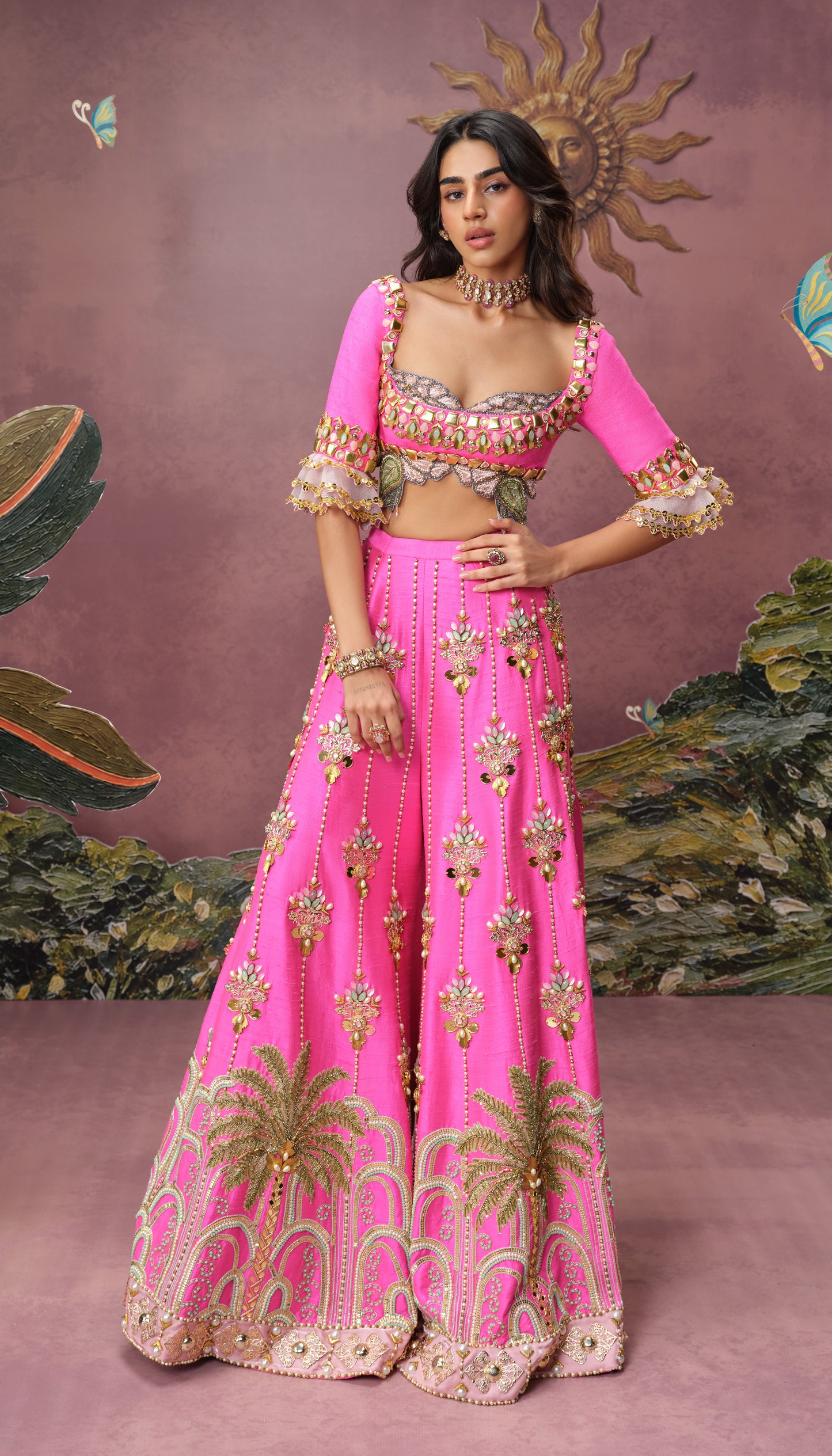 FUSCHIA FAWN AND FLEUR - PANT SET