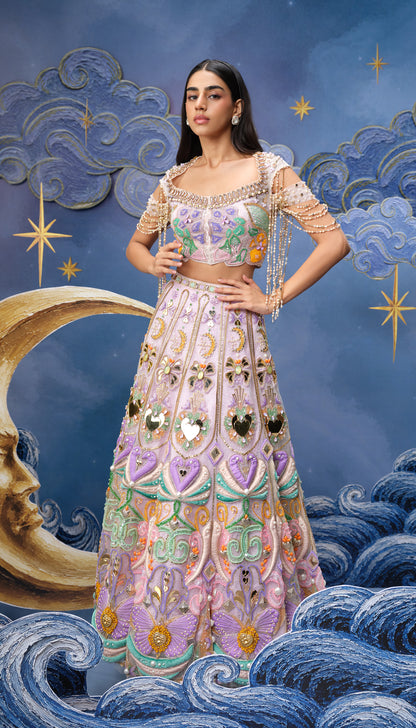 WHIMSICAL BLUSH - LEHENGA SET