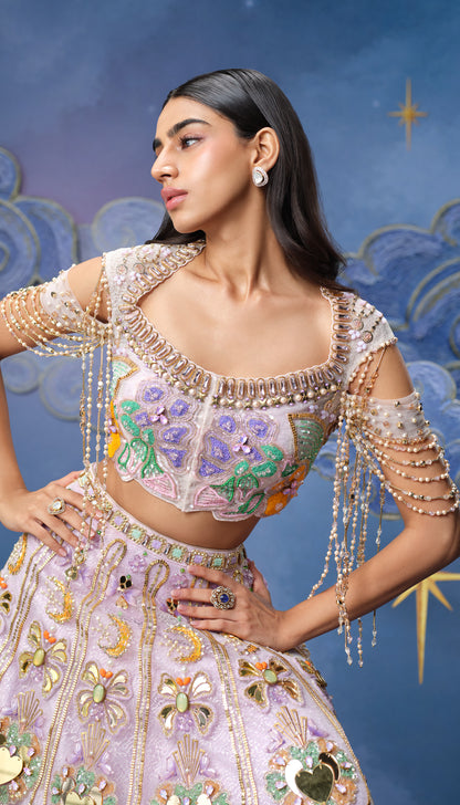 WHIMSICAL BLUSH - LEHENGA SET