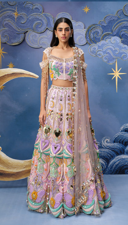 WHIMSICAL BLUSH - LEHENGA SET