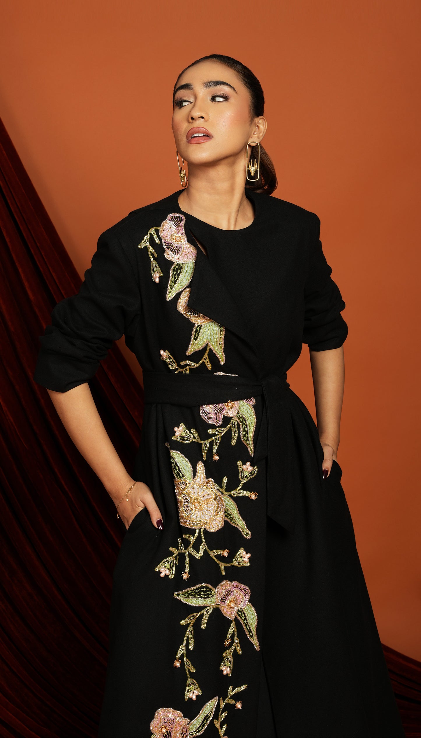 Clara - Black Woolen jacket