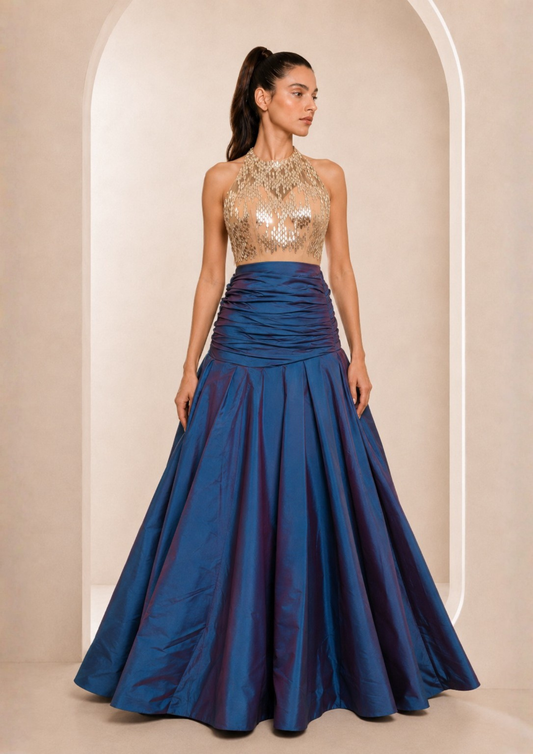 Served with side drip - Skirt + Top