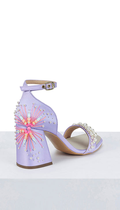 The Dandelion Twinkle - Lilac Mini Block Heels