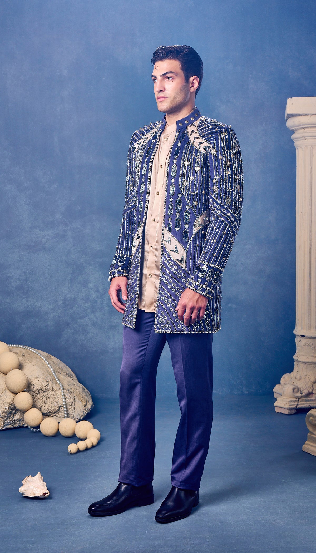 Sapphire Celestial Monarch - Jacket Set