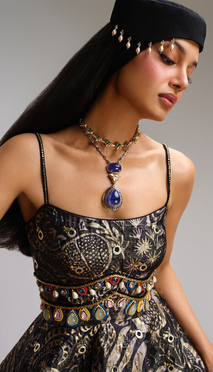 The Midnight Pomegranate Peplum