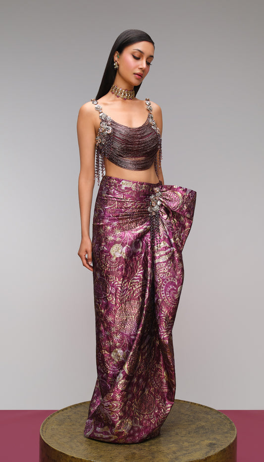 The Draped Glass Wine Skirt