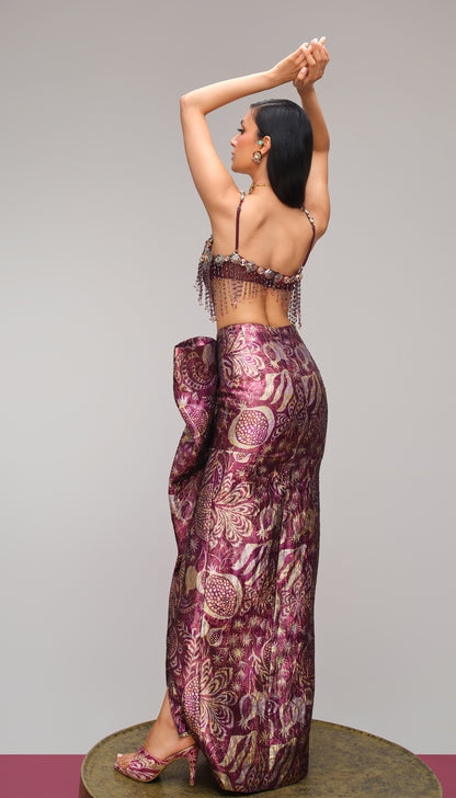The Draped Glass Wine Skirt