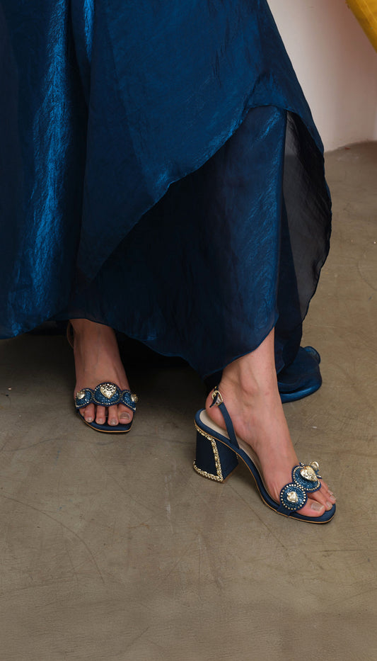Le Macaron : Sapphire Martini Block Heels