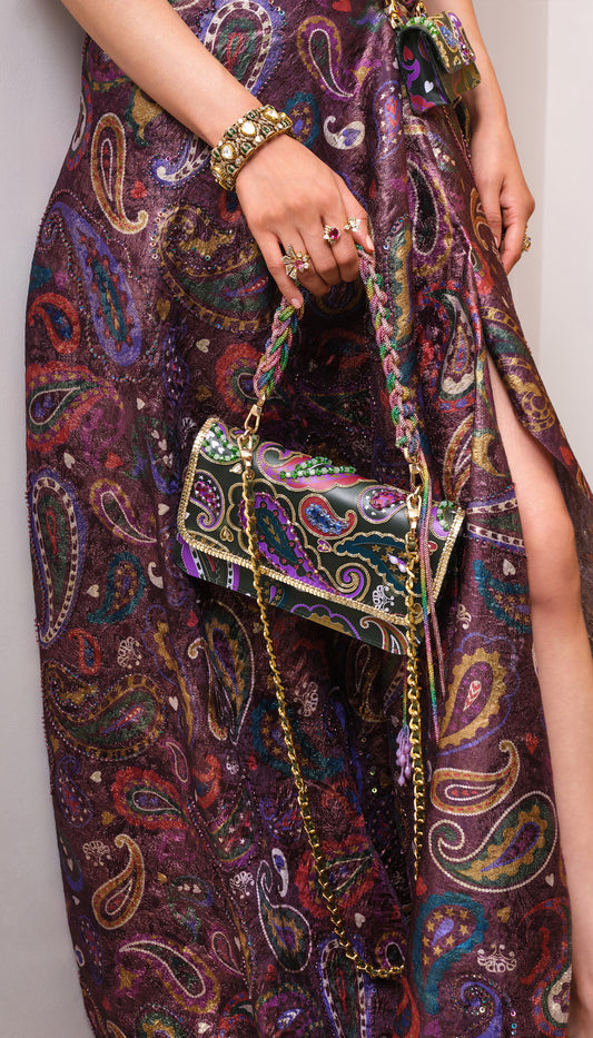 Emerald Crystal Crush: Large Handbag