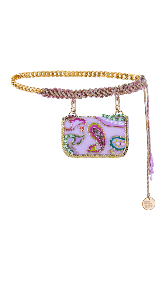 Lavender Crystal Crush Chainlink: Belt Bag