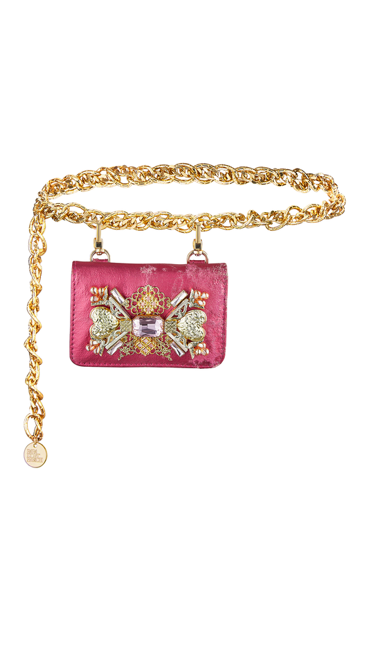 Luxe Rose Chainlink: Belt Bag