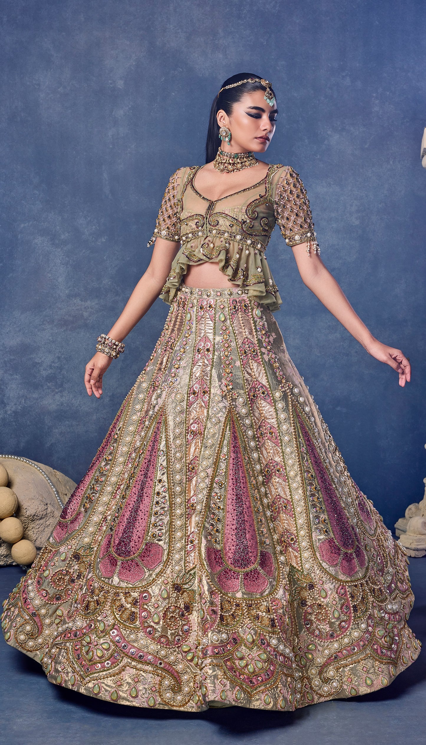 Madonna In Bloom - Full Lehenga Set