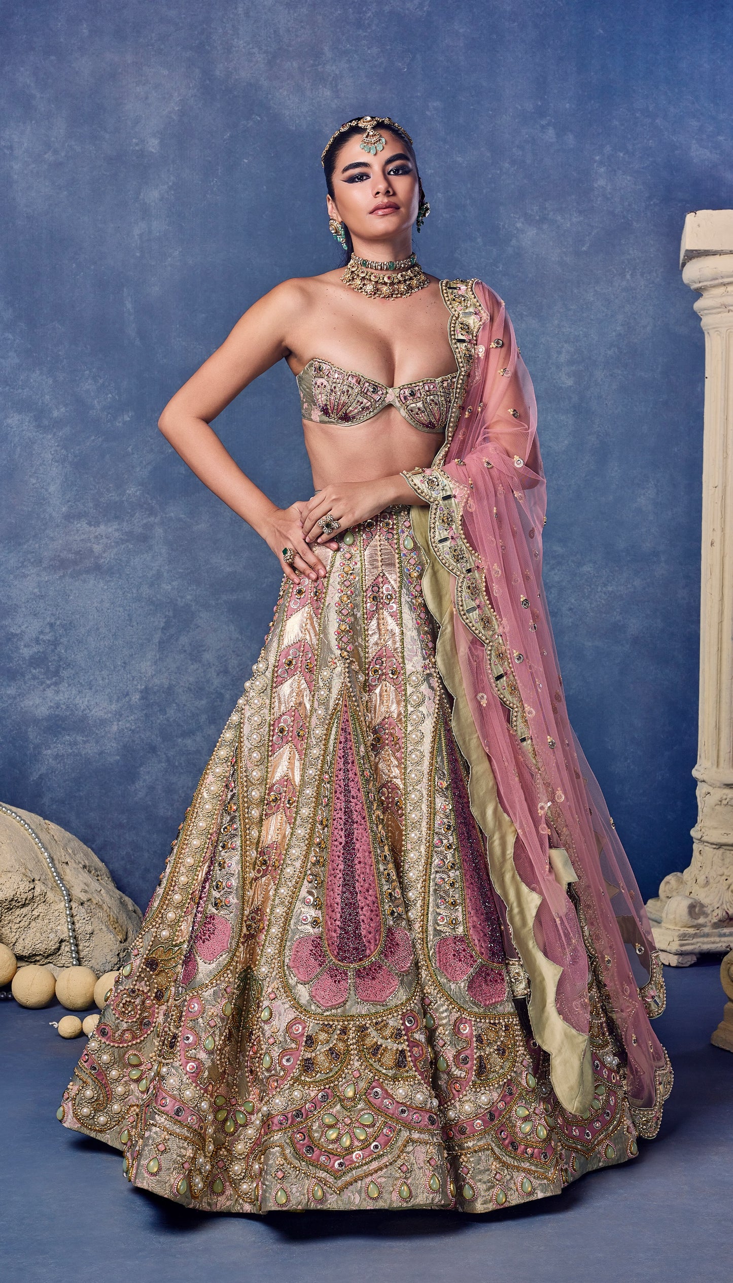 Madonna In Bloom - Full Lehenga Set
